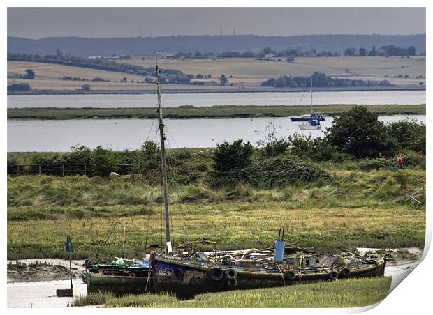 Leigh on Sea Essex HDR version Print by David French