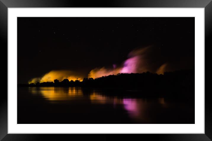 The Smoke that Thunders illuminated Framed Mounted Print by Anthony Simpson
