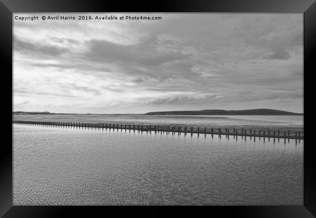 Weston-super-Mare black and white  Framed Print by Avril Harris