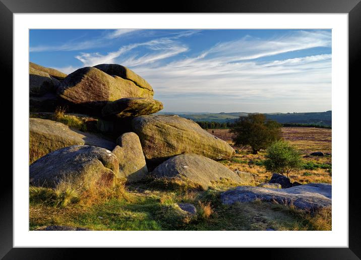 Owler Tor and Lawrence Field                       Framed Mounted Print by Darren Galpin