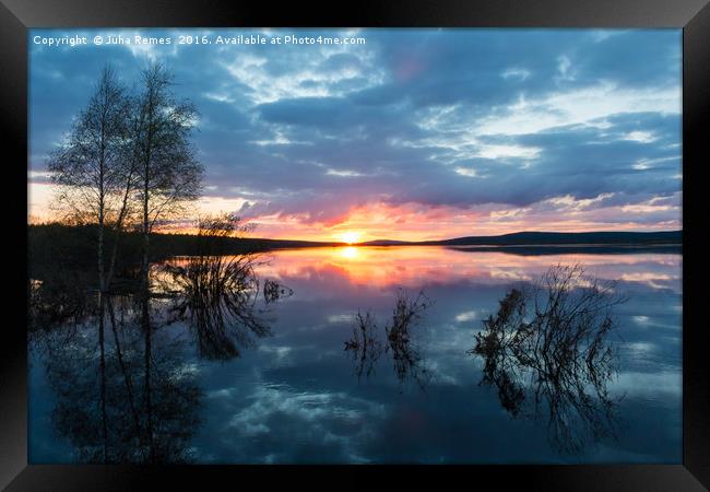 Lapland Sunset Framed Print by Juha Remes