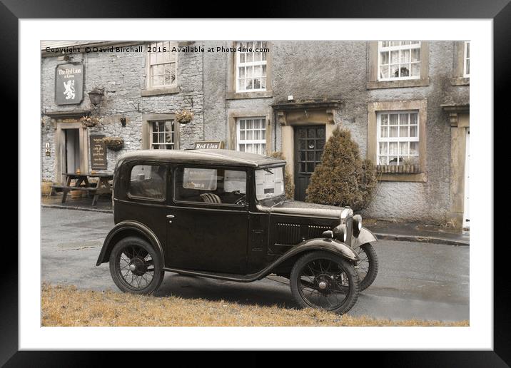 Vintage Austin 7 car. Framed Mounted Print by David Birchall