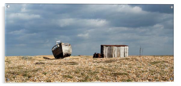 Abandoned Boat Acrylic by Jackie Davies