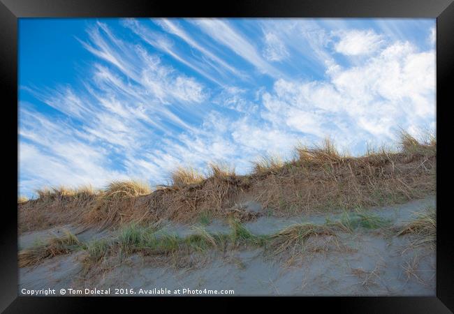 Sky and sand Framed Print by Tom Dolezal