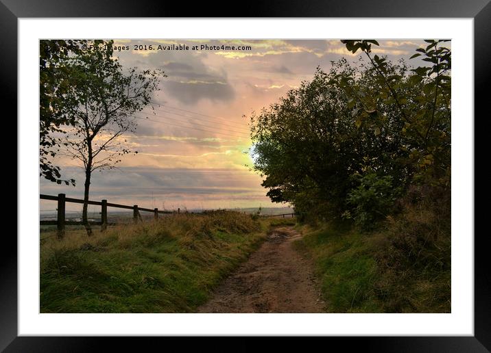 Sunset over lancashire Framed Mounted Print by Derrick Fox Lomax