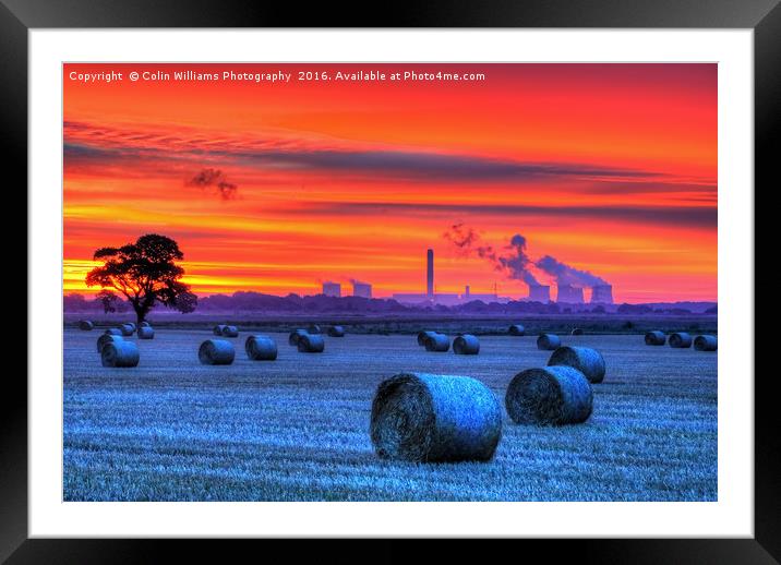 Sunrise over Drax, Yorkshire 2 Framed Mounted Print by Colin Williams Photography