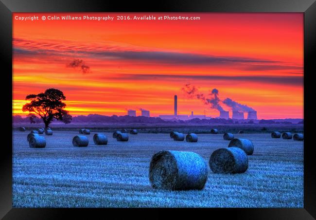 Sunrise over Drax, Yorkshire 2 Framed Print by Colin Williams Photography