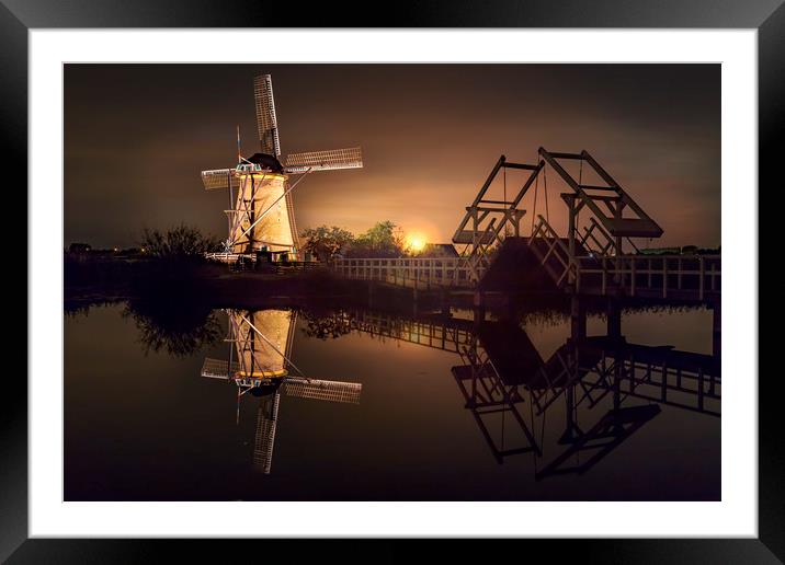 Kinderdijk Windmills Framed Mounted Print by Ankor Light