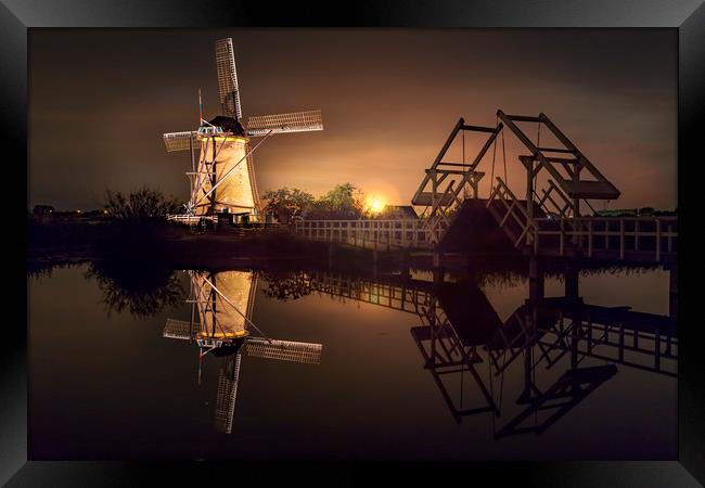 Kinderdijk Windmills Framed Print by Ankor Light