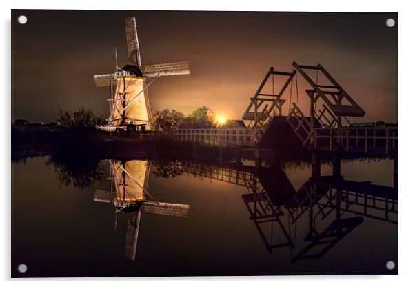 Kinderdijk Windmills Acrylic by Ankor Light