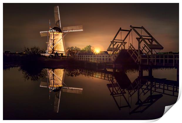 Kinderdijk Windmills Print by Ankor Light