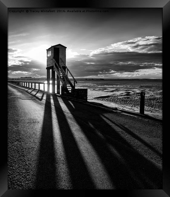 Shadows of the Watch Tower  Framed Print by Tracey Whitefoot