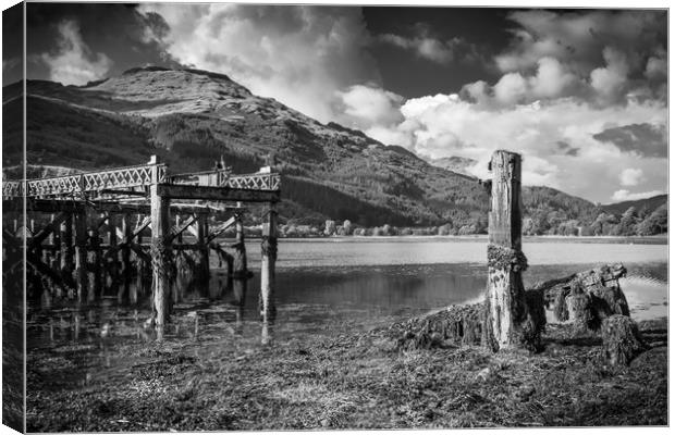 Crumbling Scottish Pier Canvas Print by George Cairns
