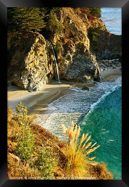 Magical McWay Falls Framed Print by Jamie Pham