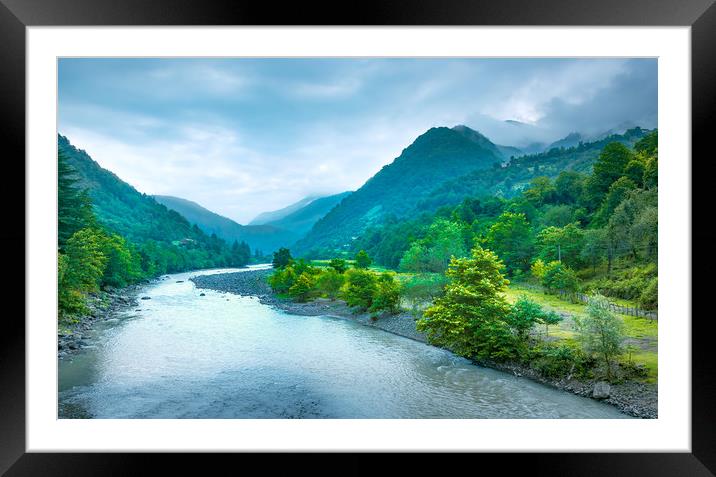 Valley River Framed Mounted Print by Svetlana Sewell