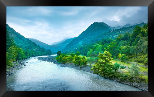 Valley River Framed Print by Svetlana Sewell