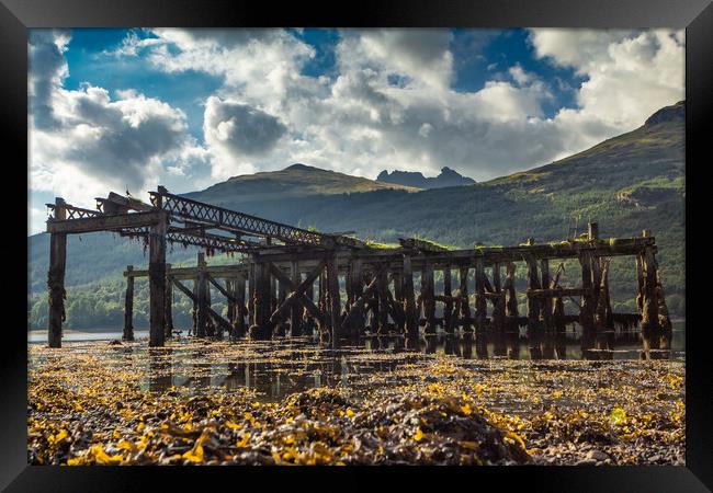 Derelict Scottish Pier Framed Print by George Cairns