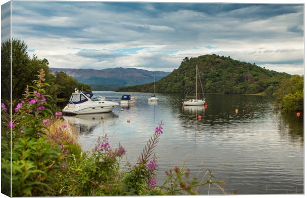 Boats on Loch Lomond Canvas Print by George Cairns
