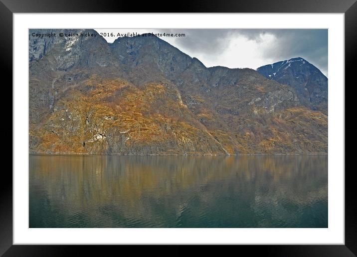 Norwegian Fjord Framed Mounted Print by cairis hickey