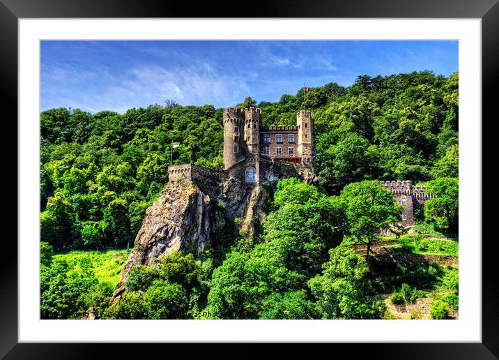 Burg Rheinstein Framed Mounted Print by Tom Gomez