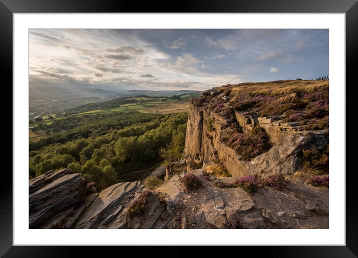 Millstone Edge Sunset Framed Mounted Print by James Grant