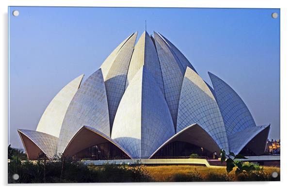The Lotus Temple Acrylic by Jacqi Elmslie