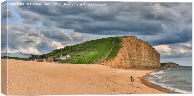 East Cliff, West Bay, Dorset, UK Canvas Print by Pauline Tims