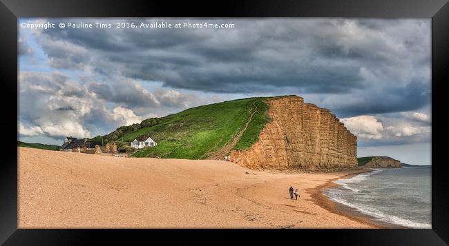 East Cliff, West Bay, Dorset, UK Framed Print by Pauline Tims