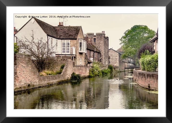 River Stour (canterbury, Kent, England) Framed Mounted Print by Wayne Lytton