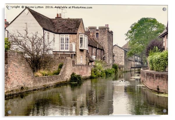 River Stour (canterbury, Kent, England) Acrylic by Wayne Lytton