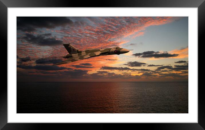 Vulcan Sea Sunset Framed Mounted Print by J Biggadike