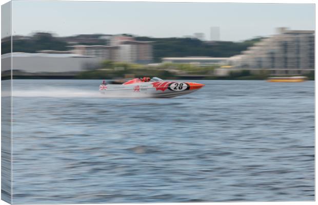 P1 Powerboats Team Wales 1 Canvas Print by Steve Purnell