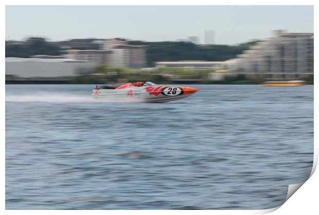 P1 Powerboats Team Wales 1 Print by Steve Purnell