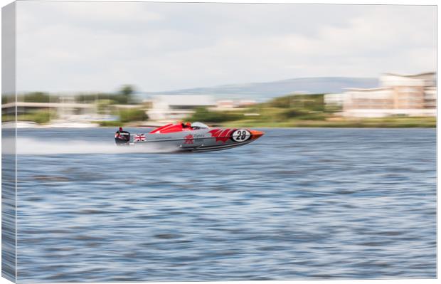 P1 Powerboats Team Wales 2 Canvas Print by Steve Purnell
