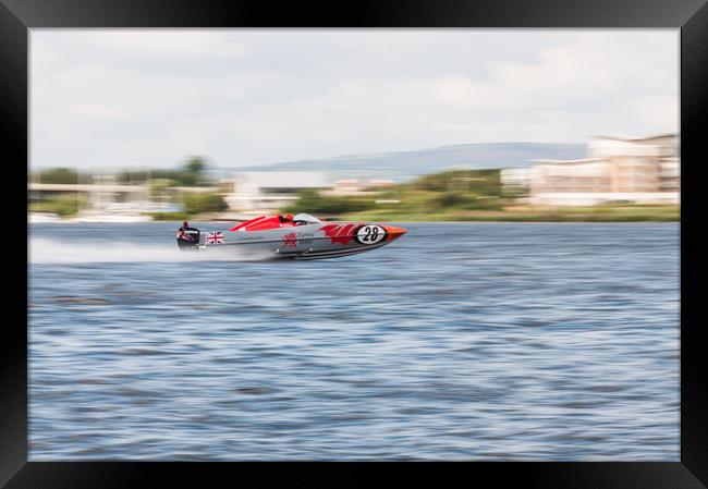 P1 Powerboats Team Wales 2 Framed Print by Steve Purnell
