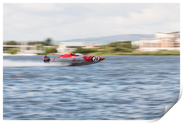 P1 Powerboats Team Wales 2 Print by Steve Purnell
