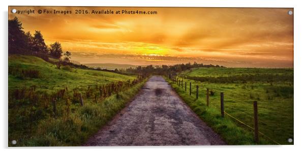 sunset walk Acrylic by Derrick Fox Lomax