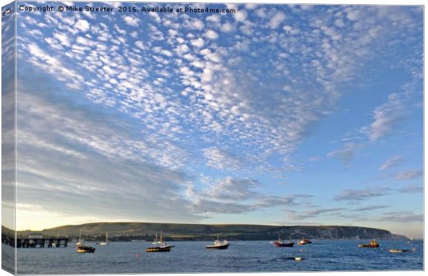 September in Swanage. Canvas Print by Mike Streeter