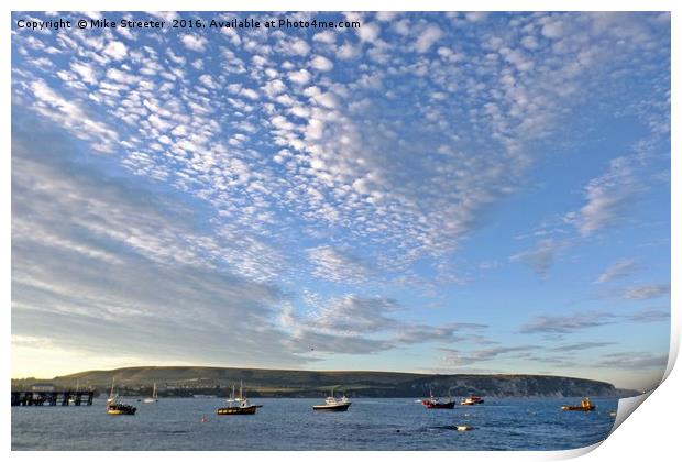 September in Swanage. Print by Mike Streeter
