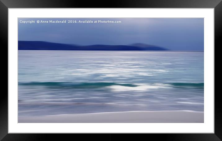 Meal Beach, Burra, Shetland No. 2 Abstract Framed Mounted Print by Anne Macdonald