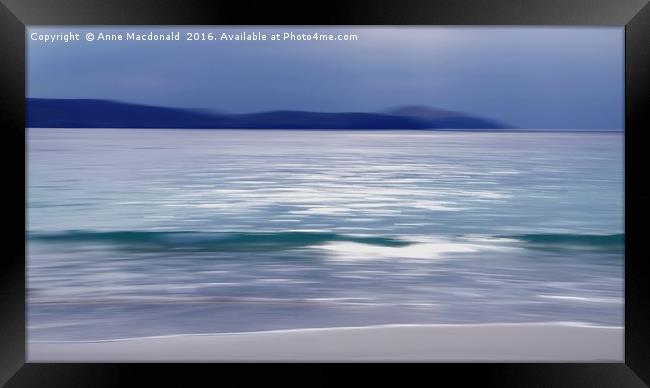 Meal Beach, Burra, Shetland No. 2 Abstract Framed Print by Anne Macdonald
