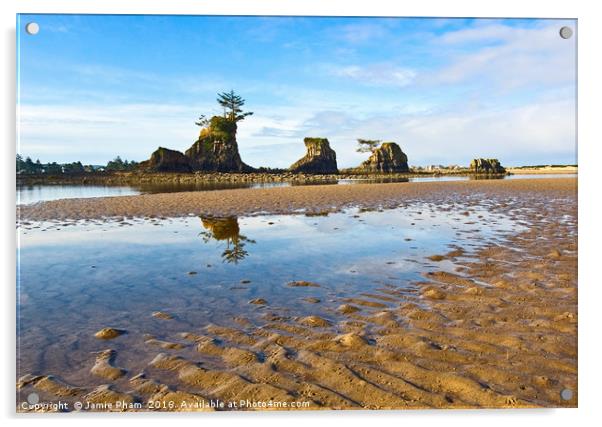 Three Brothers Rock Formation Acrylic by Jamie Pham