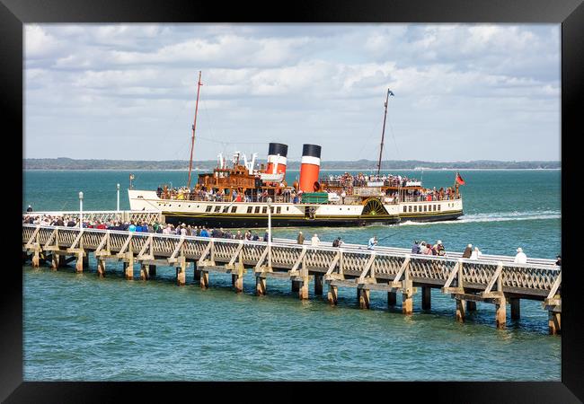 PS Waverley At Yarmouth Isle Of Wight Framed Print by Wight Landscapes
