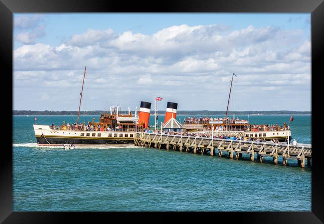 PS Waverley At Yarmouth Pier Framed Print by Wight Landscapes