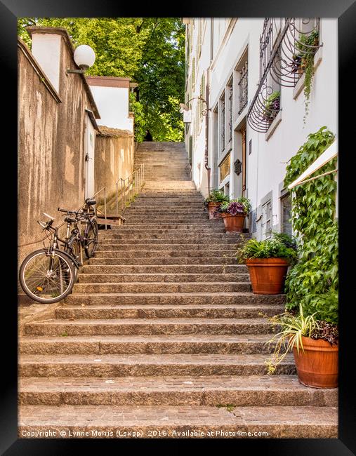 Steps and Bikes Framed Print by Lynne Morris (Lswpp)