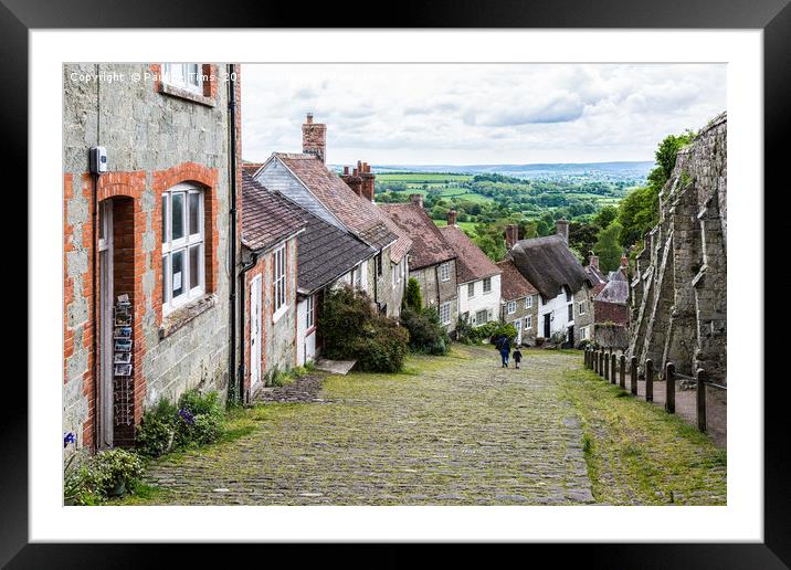 Gold Hill, Shaftesbury, Dorset, UK Framed Mounted Print by Pauline Tims