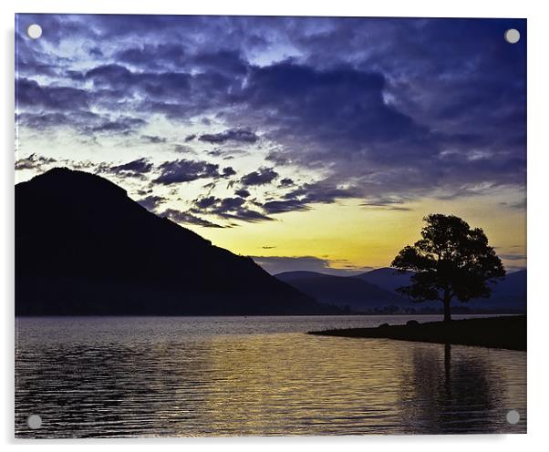 Sunrise on the lake Acrylic by Nic Christie