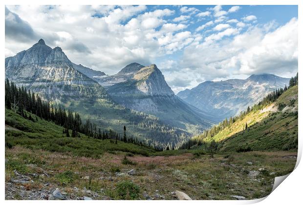 Catching a View from Going to the Sun Road Print by Belinda Greb