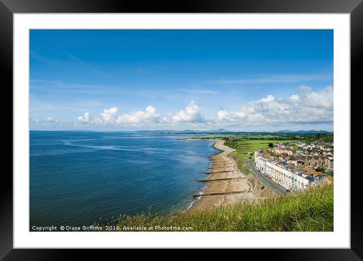 View from Criccieth Castle, Wales Framed Mounted Print by Diane Griffiths