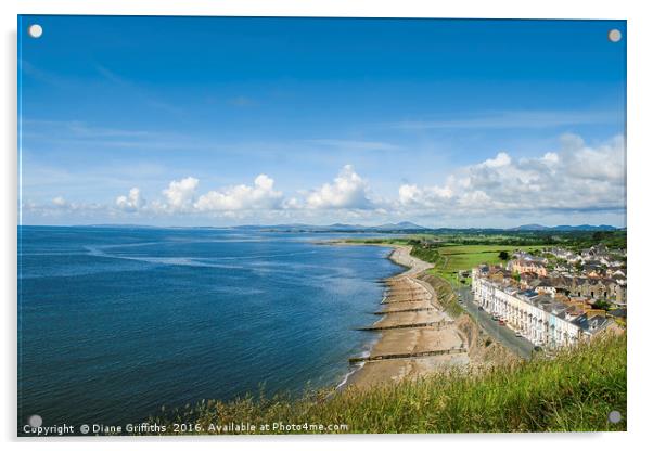 View from Criccieth Castle, Wales Acrylic by Diane Griffiths